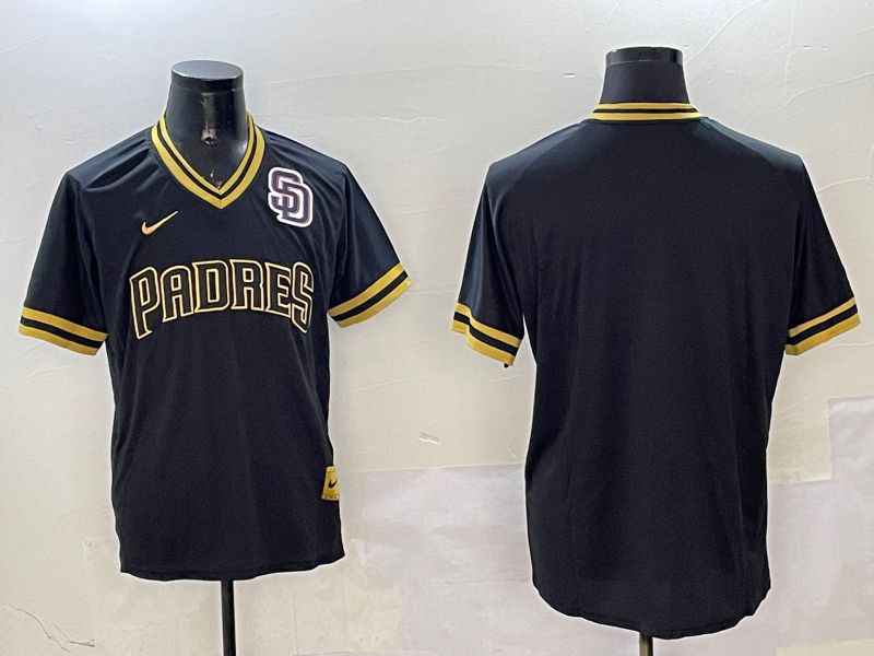 Men San Diego Padres Blank Black Gold Game 2025 Nike MLB Jersey style 4